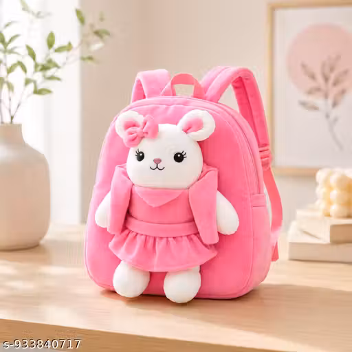Cute Soft Plush Doll Backpack for Preschool Kids |Lightweight & Comfortable School Bag for Nursery Boys & Girls | Spacious Single Main Compartment |10L Capacity Kids Backpack