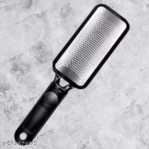Professional Stainless Steel Foot File, Coarse Pedicure Rasp, Black Handle b2