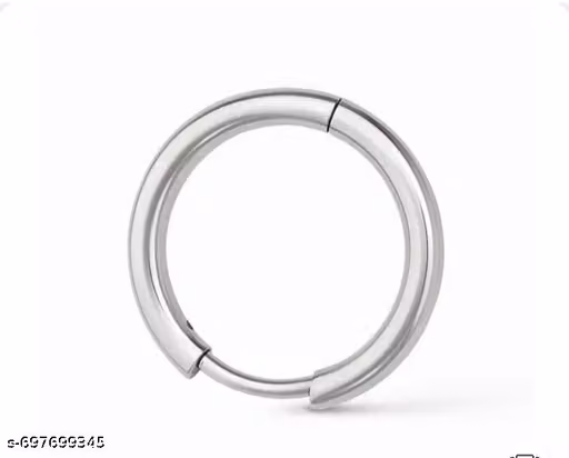 Stylish silver plating Hoop earring for men and women fashion small lightweight daily wear Bali