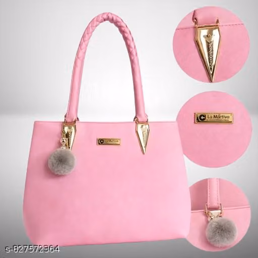 Pink Stylish Fashion Bag | Lightweight | Shoulder & Hand Carry Purse| Everyday Fashion for Women & Girls | Cute Designer Handbag for Casual & Wedding Occasion Use