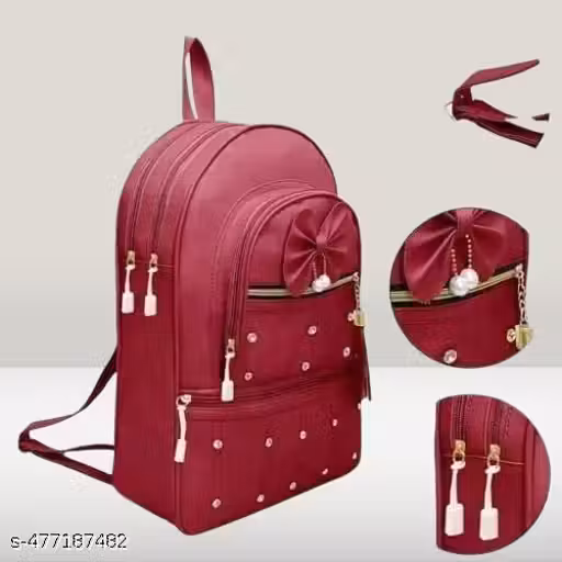 Women’s Quilted Backpack for School College Travel Lightweight Multi Pocket Casual Daily Use Bag for Girls and Women
