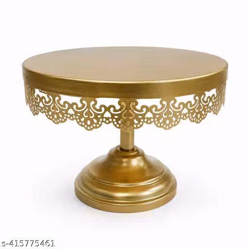 New Collection Golden Cake Stand for birthday party special occasion cake table, Gold Metal Stand (Large, 10 inches)