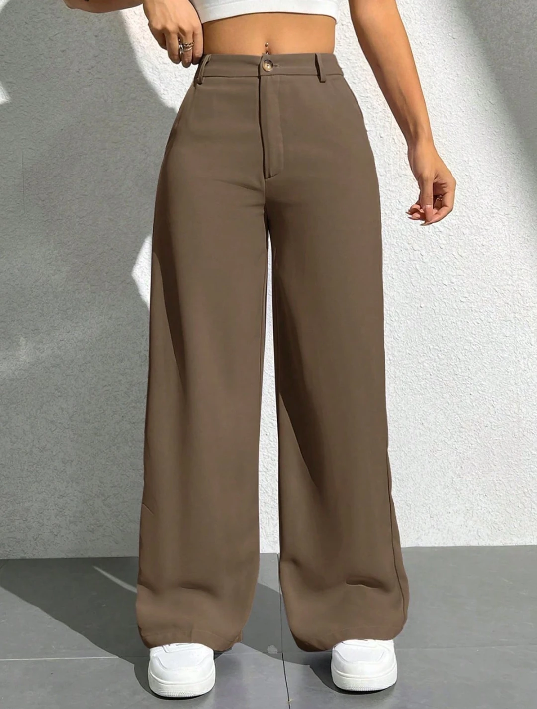 Women's High-Waisted Wide-Leg Pants
