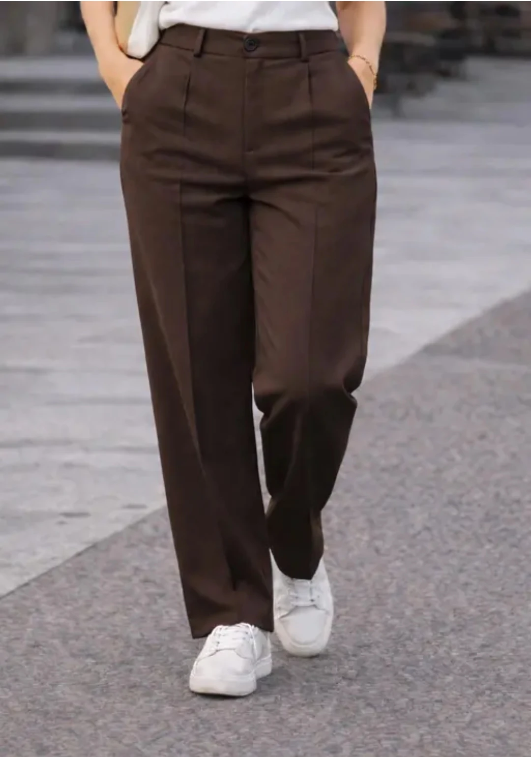 Women's High-Waisted Straight-Leg Tailored Pants