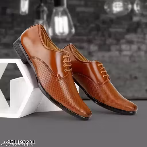 Men’s brown Patent Leather Formal Shoes | Glossy Lace-Up Oxford Style Dress Shoes for Wedding, Party & Office Wear | Sleek Pointed Toe Comfortable Sole