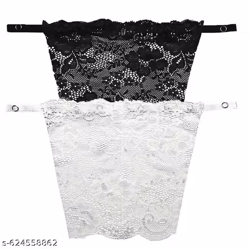 Women's Net Clip-on Mock Lace Camisole for Women Deep Neck Cleavage Cover Cami Secret(Pack of 2)