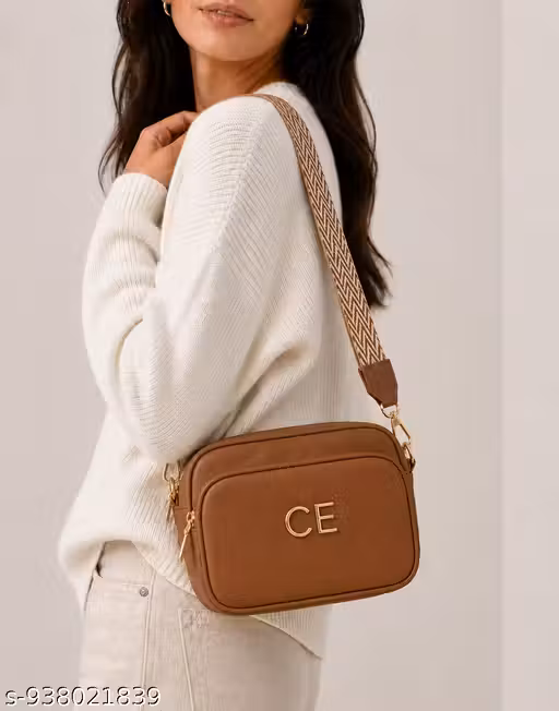 Girls Stylish Sling Bag for Women Trendy Cross Body Bag with Adjustable Strap Multipurpose Shoulder Handbag with Zip Pocket