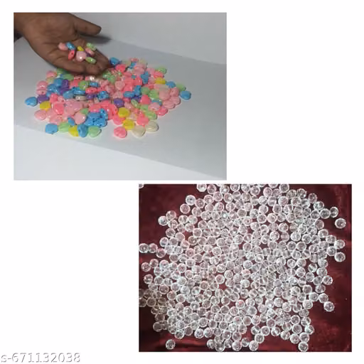 200 psc heart ,shaped beads,pile beads,children's jewellery make fancy beads crystal beads Moti art craft beads, bracelet beads bridal design beads.