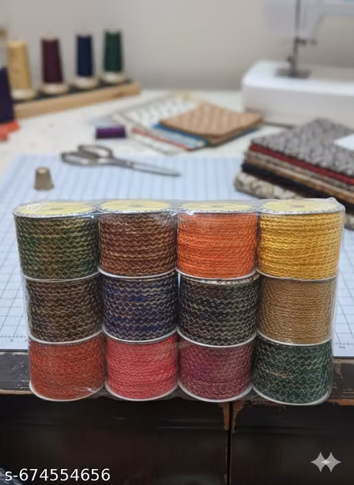 8 meter, 12 pcs, laces, Saree laces, suit laces,blouse laces, art,craft, dupatta llaces.