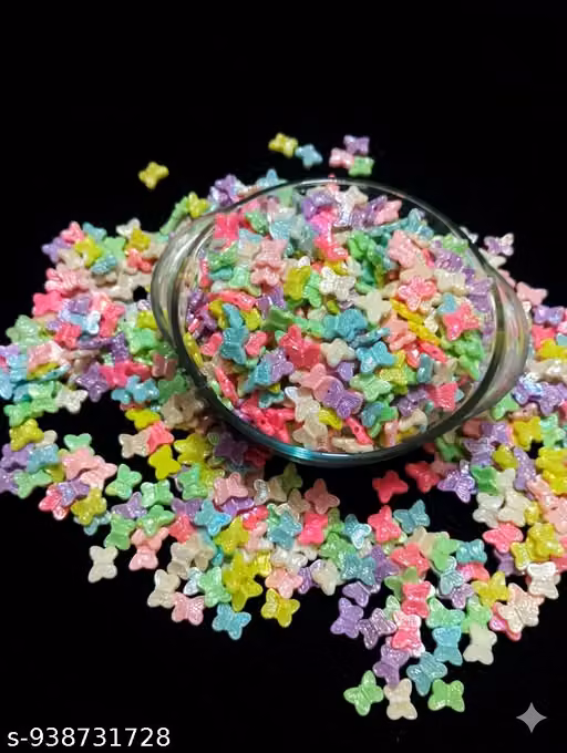 ( 200 pc)Butterfly beads, art and craft beads Butterfly - Shaped jewellery artificial beads, bracelet beats etc.