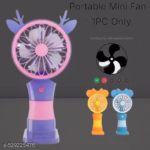 Mini Fan USB Handheld Portable 5V Rechargeable Plastic Fan for Outdoor 1pc Multicolor