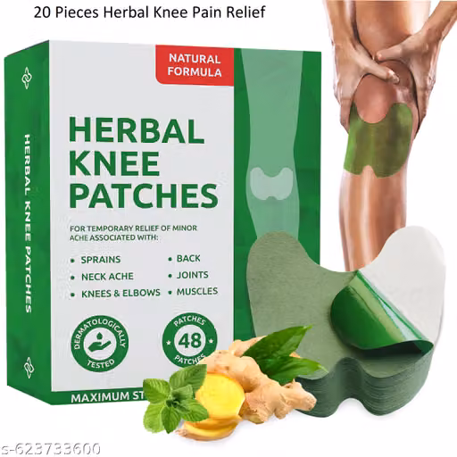 20 Pieces Herbal Knee Pain Relief Patches Arthritis Inflammation Patch Sticker | Instant Relief from Knee Pain | Joint Knee Pain Relief Products Natural Wormwood Extract Patch for Knee