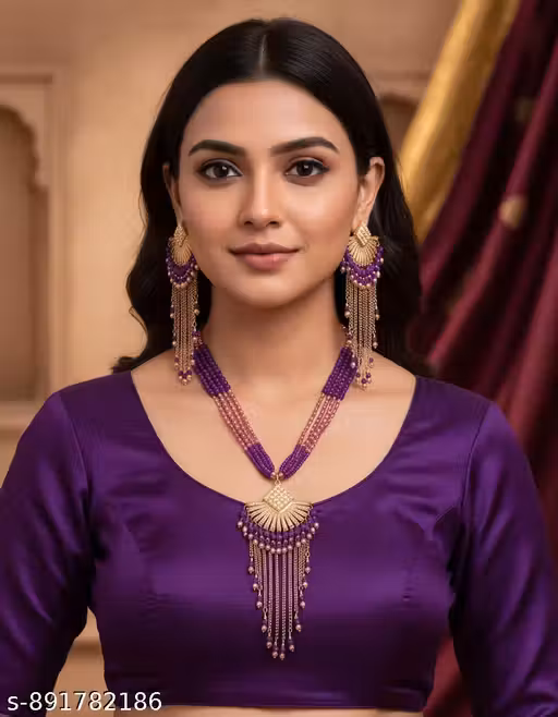 ROSHAL fashion jewellery necklace earrings set of 1
