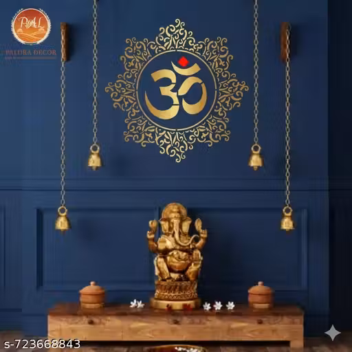 PALORA DECOR OM Symbol Mandala Theme Wall Stencil for Creative Spaces | Size:- 16 x 24 Inch | Multi-Use Painting Stencil for Bedroom, Balcony, Living Room, Pooja Room, Kids room, Home Entrance , Accent Wall & Office | Pack of 1