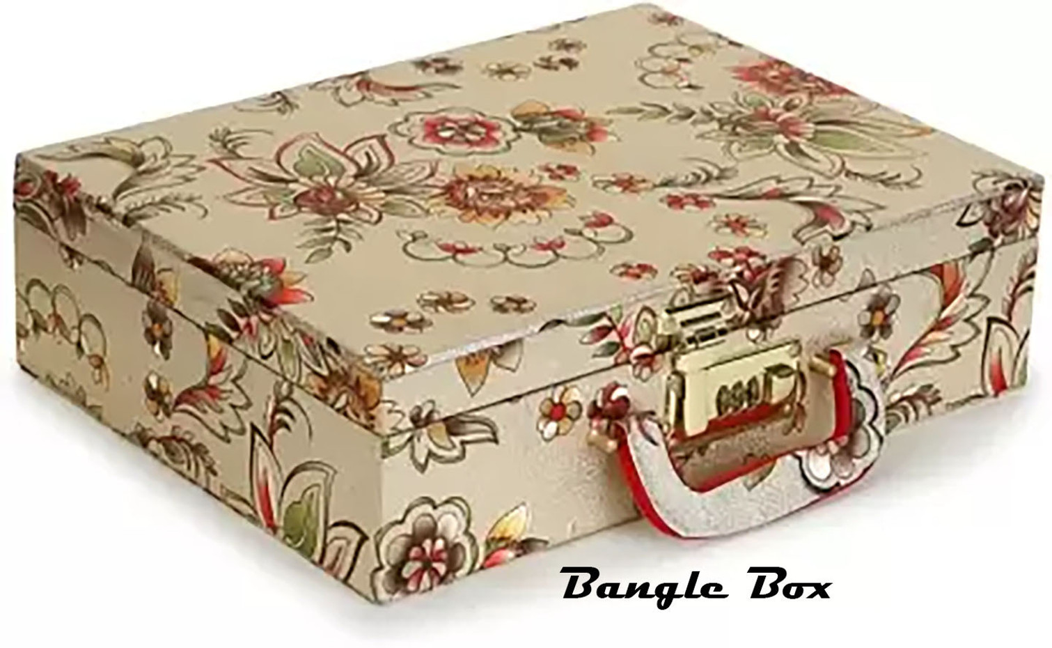 tosim Trendy Bangle Box With 3 Rods And Number Lock system Number Lock Vanity Box (Multicolor)