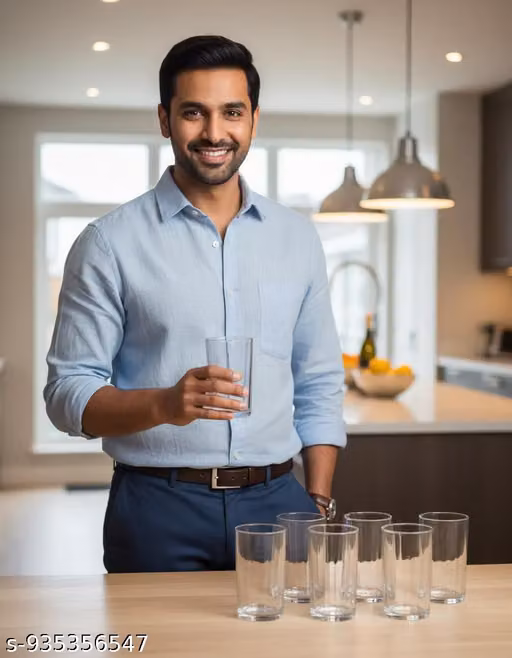 water glass, whisky glass, juice glass, drink glass, glass tumbler, tumbler glass set, transparent glass, crystal glass, drinking glass set, cocktail glass, heavy base glass, ribbed glass tumbler, premium glass set, kitchen glassware, dining glass set, ba