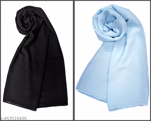 PREMIUM DIAMOND GEORGETTE/MALAYSIAN GEORGETTE HIJAAB FOR WOMEN, PACK OF 2