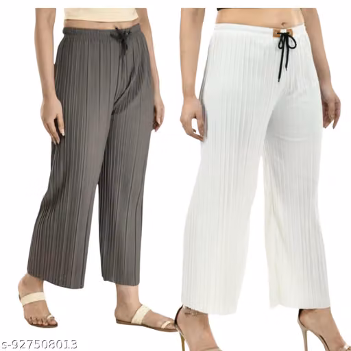 Women Wrinkle Crush Palazzo PLAZZO Pack of 2