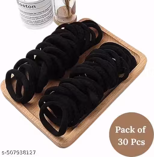 Black Baby Girl Rubber bands Rubber Band (Pack of 30) Black color Rubber Juttu upakaranalu/Jada Gantalu/Juttu Savram/Muti pakankal/mudi aaksasarikal/Kudalu parikaragalu/Hair parikaragalu Ideal for Women / Girls