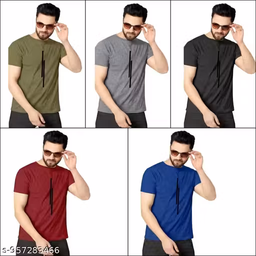Men"s Active t-shirt For Gym,casual & etc... pack of 5