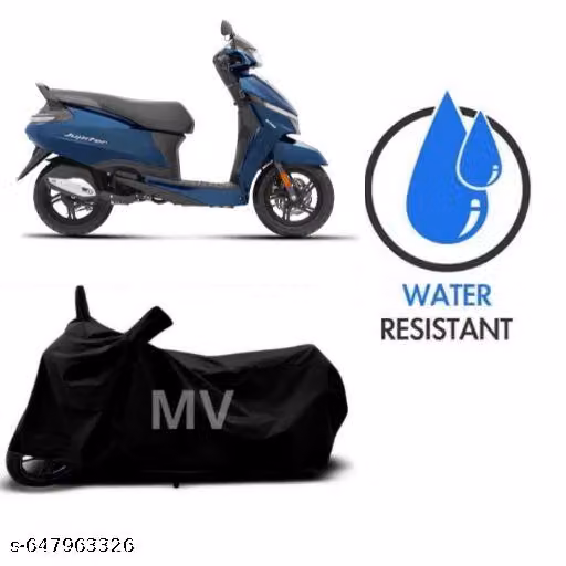 MV Makers Presents Waterproof Two Wheeler Cover for TVS (Jupiter 110CC, BLACK)