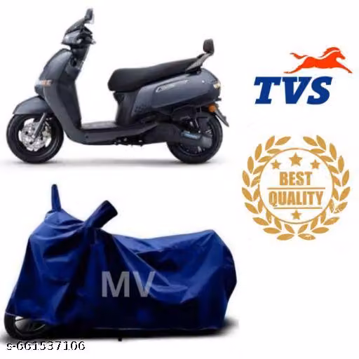 All Season Protection Bike Cover for TVS iQube ST Electric Scooter Cover with Water-Resistant and Dust Proof Premium 190T Fabric_Blue