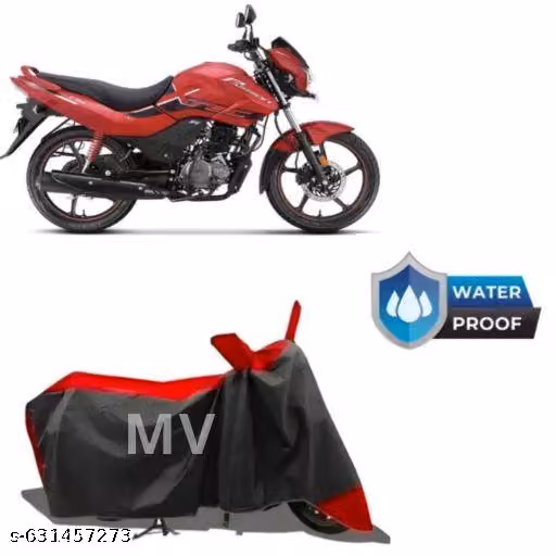 MV Makers Waterproof Bike cover For Hero Passion Plus (Blue)
