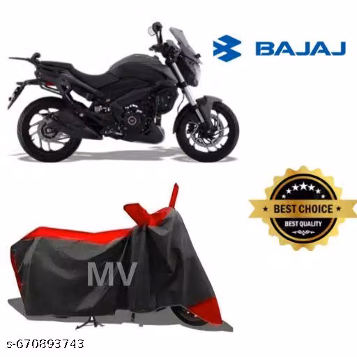 Styling Waterproof Two Wheeler Cover for Bajaj Dominar 400CC (RED-BLACK)