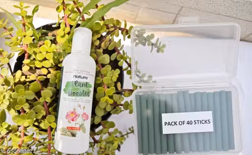 NDS-Organic combo plant food sticks 40 pc and plant booster 100ml soil manure nutrients sticks and liquid booster