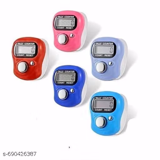 Digital finger number counter naam jap counter ring counter pack 5 random colour