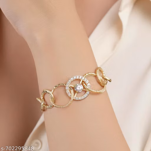 Stylish Gold Plated Anti-Tarnish Bracelet for Women & Girls Fashion
