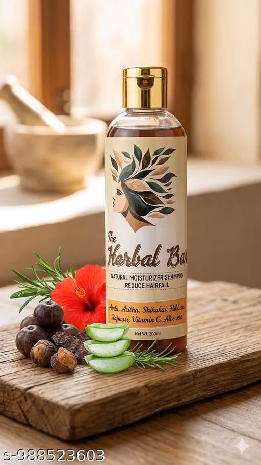 MECOVIP THE HERBAL BAAR NATURAL MOISTURISER SHAMPOO PACK OF 1