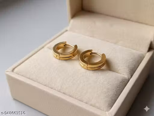 Vintage-Inspired High-Polish Gold Spiral Stud Earrings | 18k Gold Plated Swirl Statement Earrings for Women