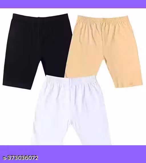The Super Kids Cotton school underskirt night wear gym park cycling short soft to wear pack-3