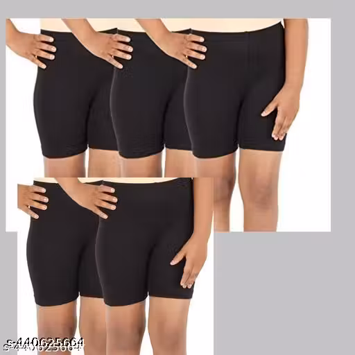 NIORT FASHION KIDS GIRLS CYCLING SHORT PACK OF 5/