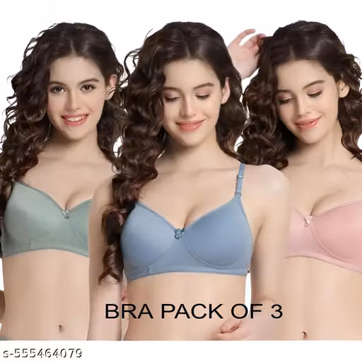 ETHERIA | Combo of 3 Cotton Bras for Women – Soft, Stylish & Comfortable
