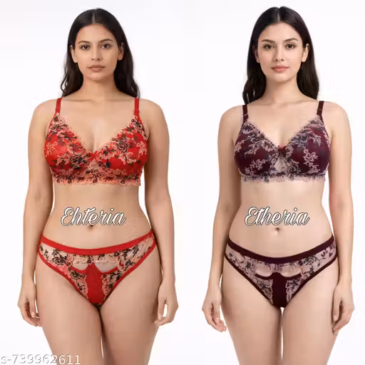 Women’s Lace Bra & Panty Set Combo Lingerie