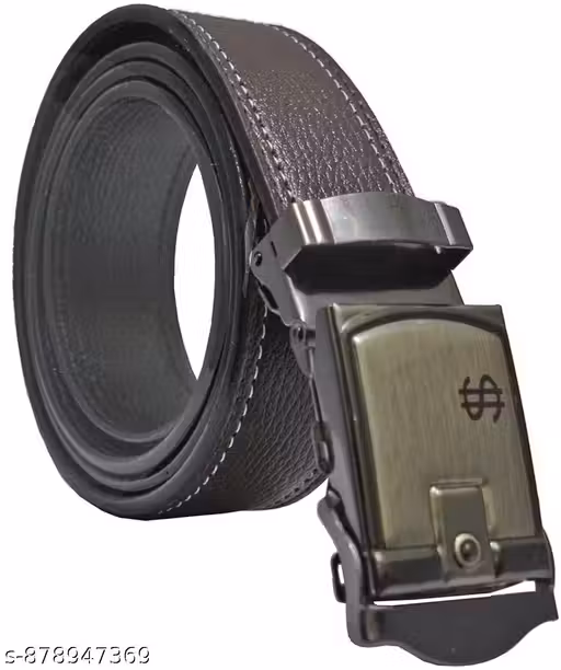 SPR FASHION HUB’s Men’s brown auto lock buckle belt (size 28 to 36)