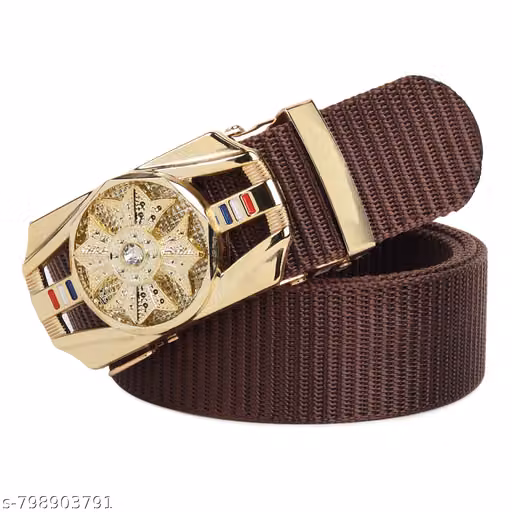 Men’s Brown Auto Lock Buckle Belt (Waist Size 26 to 34)