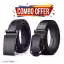 Men’s Black Auto Lock Buckle Belt (Size 28 to 38, Pack of 2)