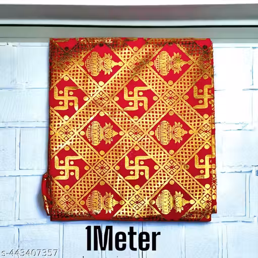 Big Large Size Plain Velvet Pooja Aasan Cloth/Chowki Aasan Kapda Mat for Puja Table, Puja Home Mandir and Temple