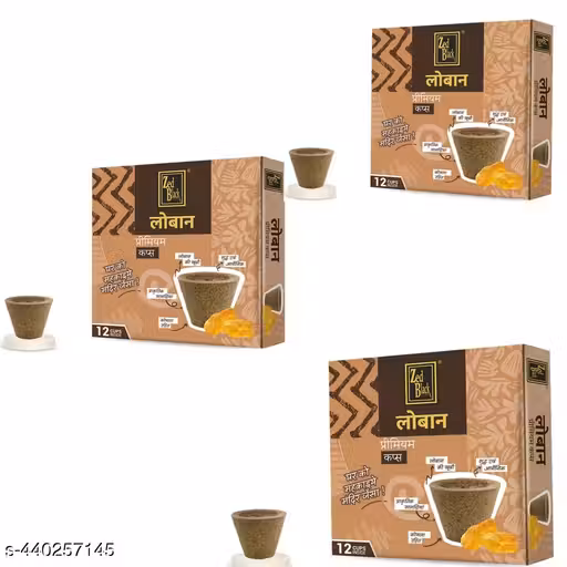 Zed Black Loban Sambrani Premium Cups for Pooja | Havan Cup for Puja, Home & Festivals | Original Dhoop