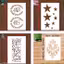 Wow Insite Wall Stencils (Size:- 16X24 Inch Theme- Pattern DIY Reusable Design Suitable For Kids Room, Home Entrance, Office & Pooja Room Decoration Modern Arts Wall (Pack of 4 Stencil Pes.)