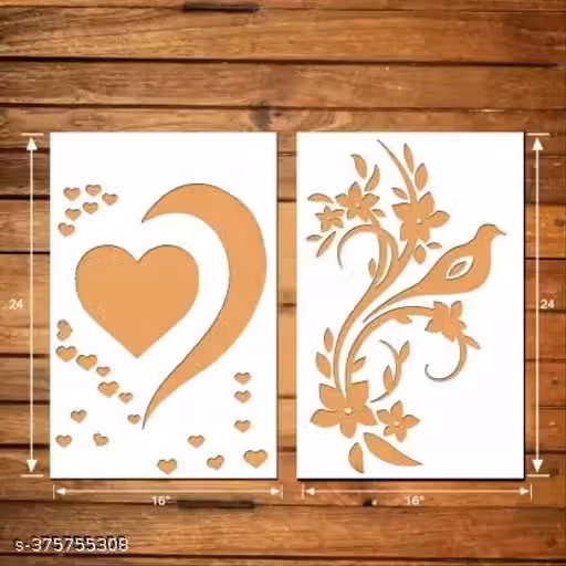 Wow Insite Wall Stencils (Size:- 16x 24 Inch Theme- Desing DIY Reusable Design Suitable For Kids Room, Home Entrance, Office & Pooja Room Decoration Modern Arts Wall
