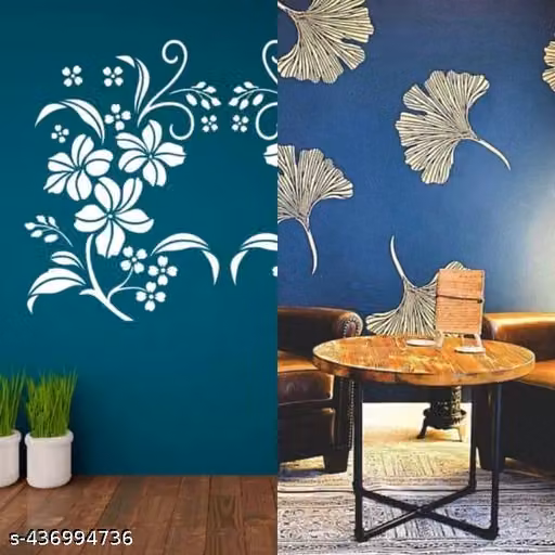 WOW INSITE Wall Stencils (Size:- 16x 24 Inch Theme- Desing DIY Reusable Design Suitable For Kids Room, Home Entrance, Office & Pooja Room Decoration Modern Arts Wall