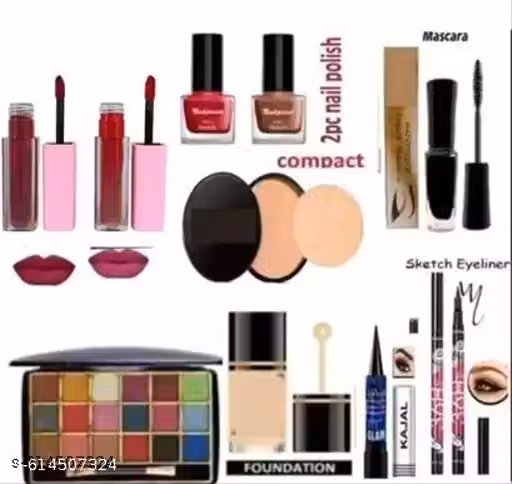 ASREET All-in-One Daily Use Face Makeup Kit | 10 Pcs Complete Makeup Set for Women & Girls | Beauty Essentials Combo