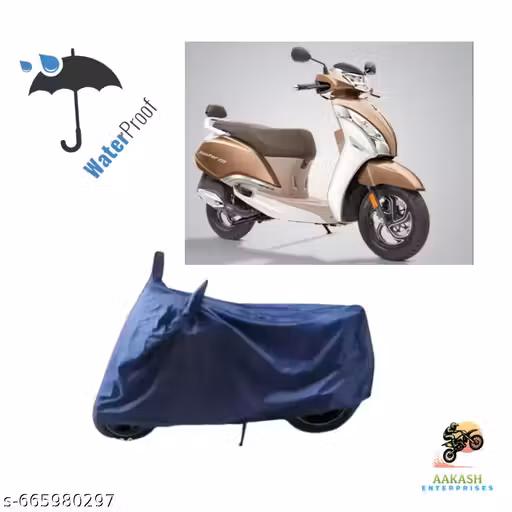 Aakash Enterprises present TVS Jupiter Scooty Cover Waterproof Dustproof UV Protection Universal Fit All Models | Heavy Duty Polyester Scooter Body Cover for Jupiter ZX, Classic & 125 (Blue)