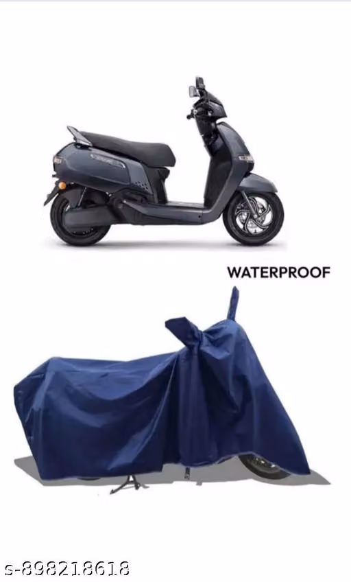 Aakash Enterprises Presents TVS iQube Scooty Cover Waterproof Dustproof UV Protection Universal Fit All Models | Heavy Polyester Electric Scooter Body Cover for iQube, iQube S, iQube ST | All Weather Protection Two Wheeler Cover (Blue)