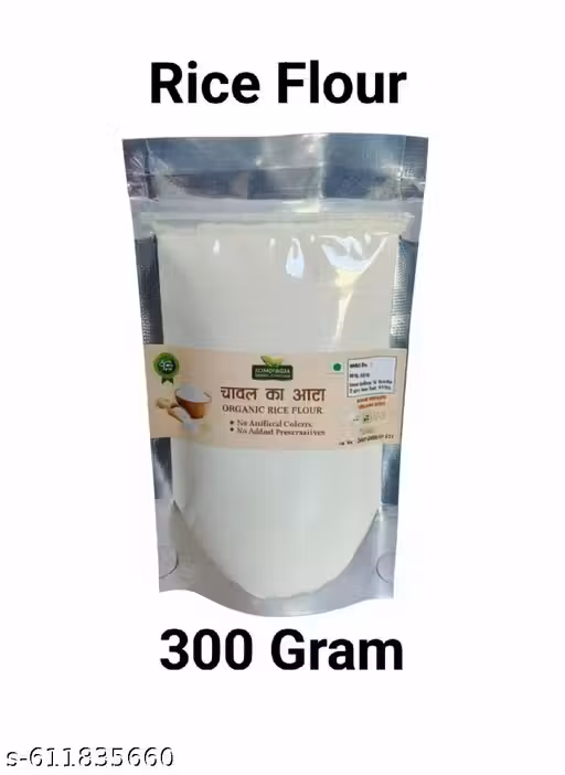 VIGHANHARTA Premium Quality RICE FLOUR 300g Chaval ka aata/rice Powder |Natural Rice Flour Face Pack | Skin Brightening, Tan Removal & Glowing Skin | 100% Herbal Powder