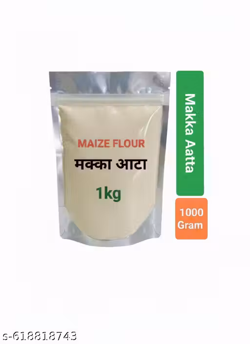 VIGHANHARTA Makka Atta(1kg)|Corn Flour |100% Pure, Organic,, & Natural Maize Flour | Gluten Free Healthy HOME MADE Makka Aatta(1KG)